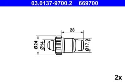 Aksesuar seti, El freni pabucu adjusting nut