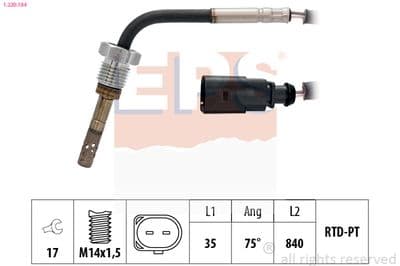 Sensör, egzoz sıcaklığı Made in Italy - OE Equivalent