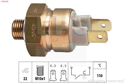 Sıcaklık şalteri, soğutma maddesi ikaz lambası Made in Italy - OE Equivalent