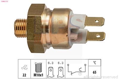 Sıcaklık şalteri, soğutma maddesi ikaz lambası Made in Italy - OE Equivalent