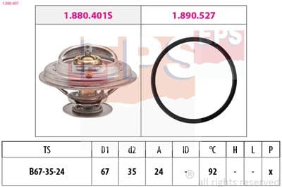 Termostat, soğutma sıvısı Made in Italy - OE Equivalent