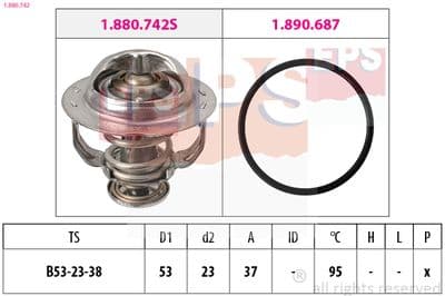 Termostat, soğutma sıvısı Made in Italy - OE Equivalent