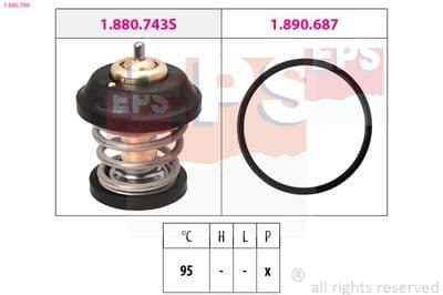 Termostat, soğutma sıvısı Made in Italy - OE Equivalent