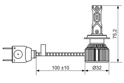 Ampul, uzun huzme far LED Powerlight TWIN