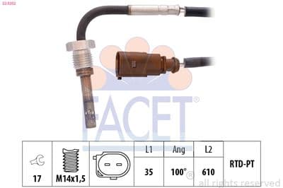 Sensör, egzoz sıcaklığı Made in Italy - OE Equivalent