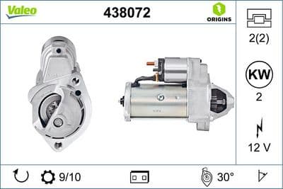 Marş motoru VALEO ORIGINS NEW OE TECHNOLOGY