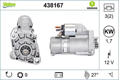 Marş motoru VALEO ORIGINS NEW OE TECHNOLOGY