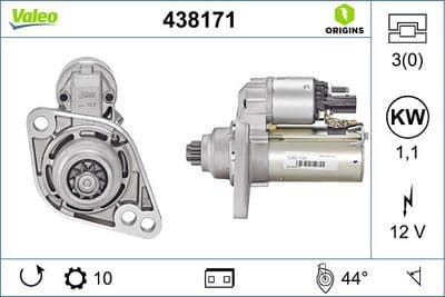 Marş motoru VALEO ORIGINS NEW OE TECHNOLOGY