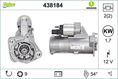 Marş motoru VALEO ORIGINS NEW OE TECHNOLOGY