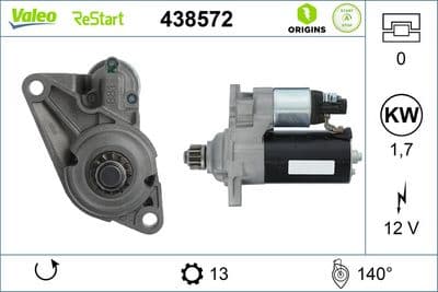 Marş motoru VALEO ORIGINS NEW OE TECHNOLOGY