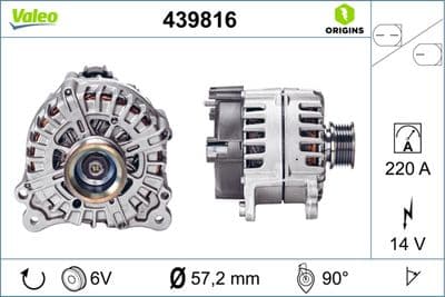 Alternatör VALEO ORIGINS NEW OE TECHNOLOGY