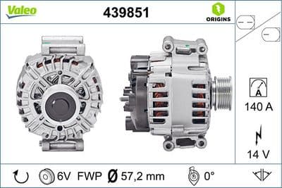 Alternatör VALEO ORIGINS NEW OE TECHNOLOGY