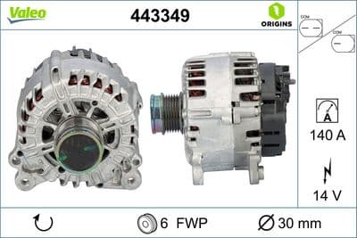 Alternatör VALEO ORIGINS NEW OE TECHNOLOGY