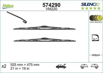 Silecek süpürgesi SILENCIO CONVENTIONAL SET