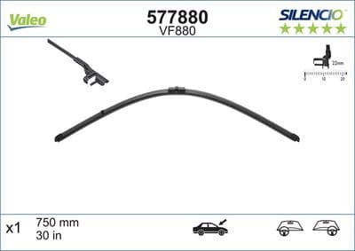 Silecek süpürgesi SILENCIO FLAT BLADE SINGLE