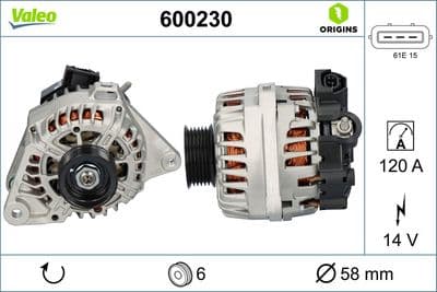 Alternatör VALEO ORIGINS NEW OE TECHNOLOGY