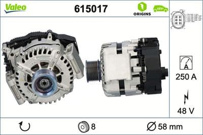 Marş motoru alternatörü VALEO ORIGINS NEW 48V IBSG OE TECHNOLOGY