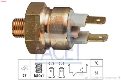 Sıcaklık şalteri, soğutma maddesi ikaz lambası Made in Italy - OE Equivalent
