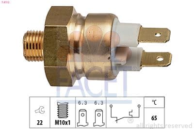Sıcaklık şalteri, soğutma maddesi ikaz lambası Made in Italy - OE Equivalent