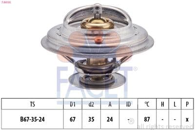 Termostat, soğutma sıvısı Made in Italy - OE Equivalent