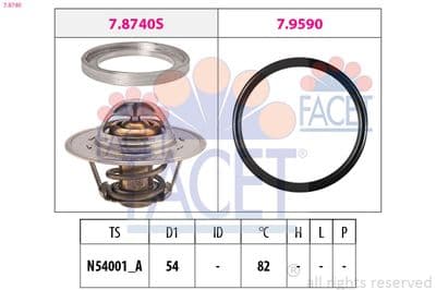 Termostat, soğutma sıvısı Made in Italy - OE Equivalent