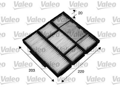 Filtre, kabin havası VALEO ESSENTIAL