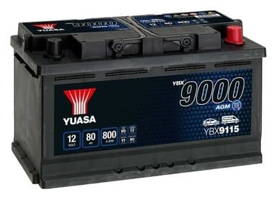 Marş motoru aküsü YBX9000 AGM Start Stop Plus Batteries