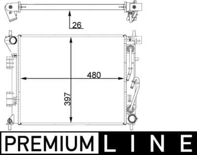 Motor su radyatörü BEHR *** PREMIUM LINE ***