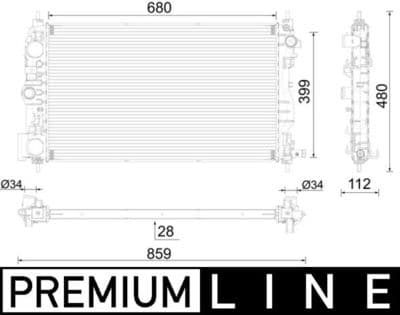 Motor su radyatörü BEHR *** PREMIUM LINE ***