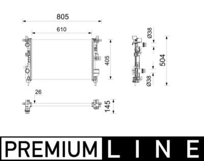 Motor su radyatörü BEHR *** PREMIUM LINE ***